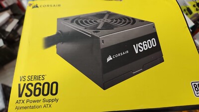 Corsair VS500 500 Watt 80 PLUS Certified Non-Modular ATX PSU - Black - Open Box