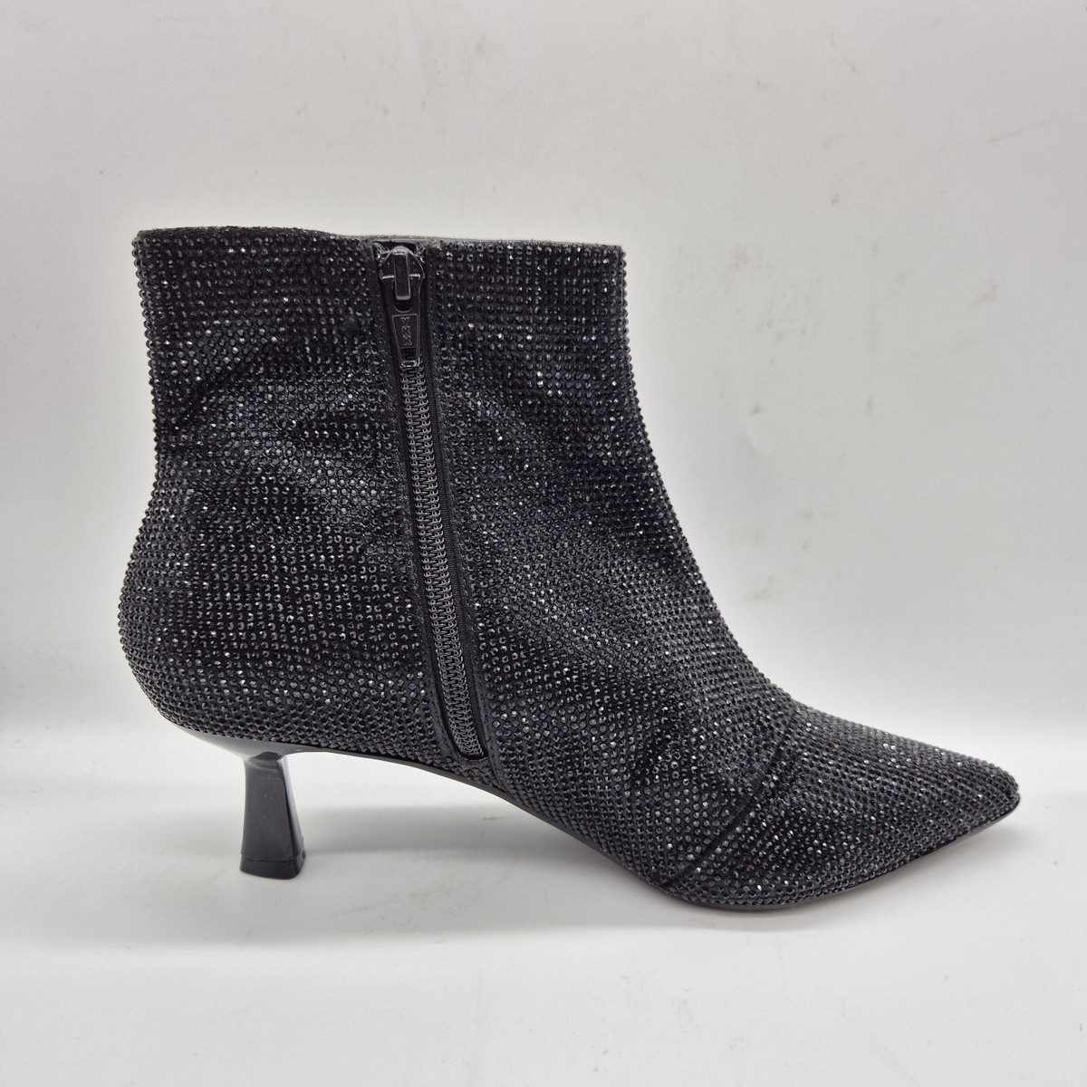 Kitten Heel Black Glitter Ankle Boots Alex Marie Women's Ankle