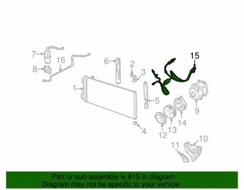 OEM NEW 2002-2004 Ford F150 Heritage XLT Cab Hose & Tube Assembly Ju2Z-19D850-H - Image 2 of 2
