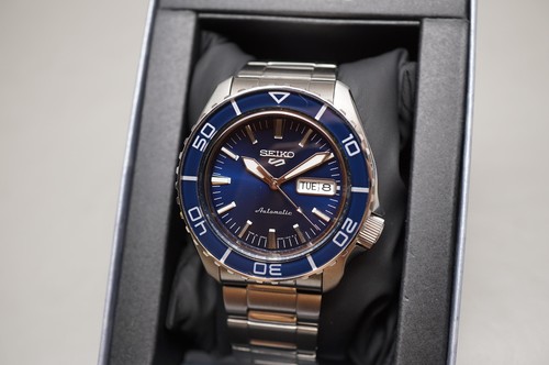 Seiko 5 Sports SBSA259 4R36 Blue Dial Suits Style JDM 5KX Automatic Watch - Picture 2 of 18