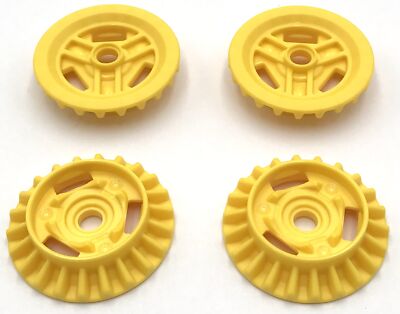 Lego 4 New Yellow Technic Gears 22 Tooth Bevel Pieces | eBay