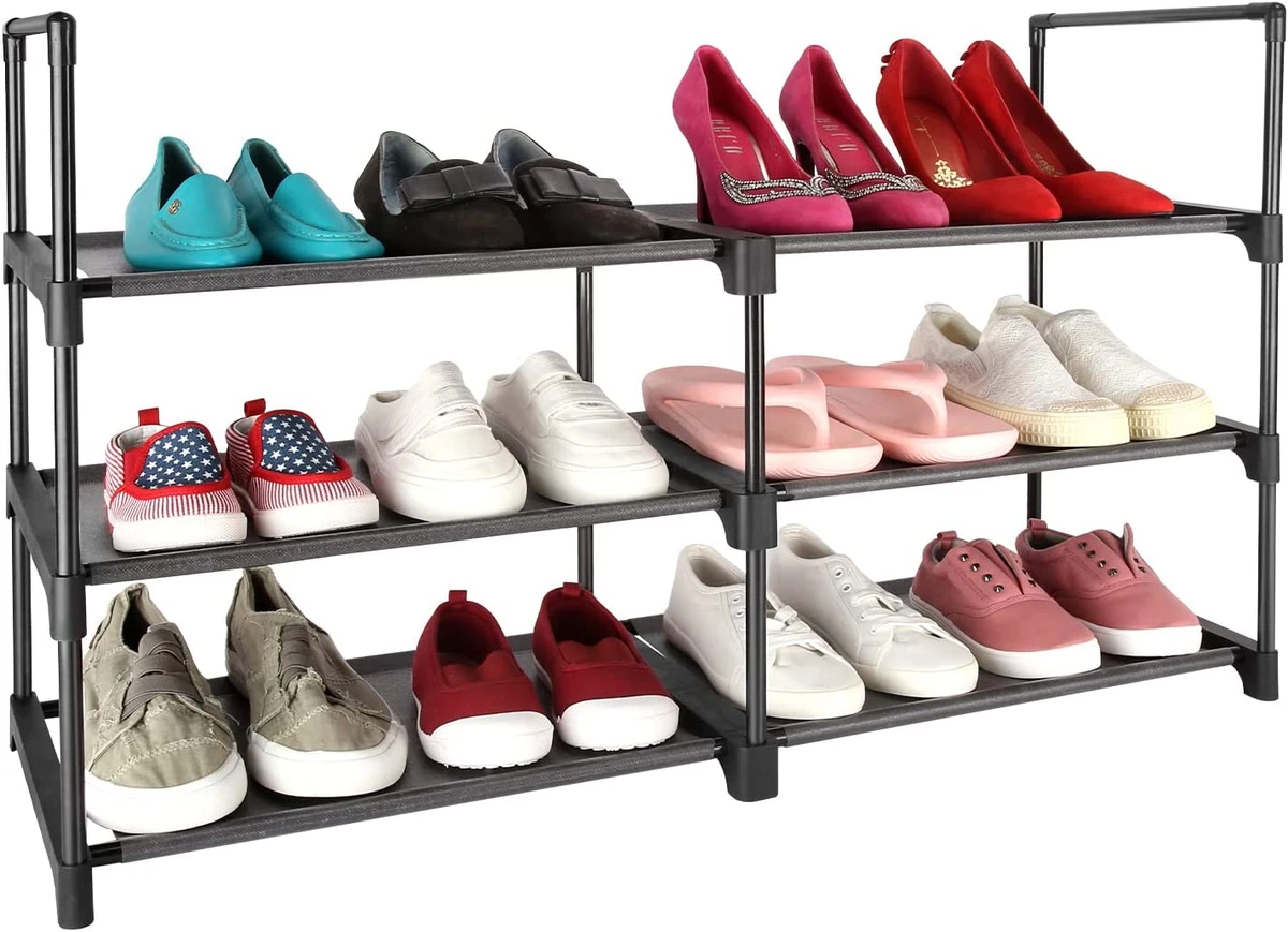 3-Tier Shoe Rack, for Entry Closet,Storage ,Floor Organizer, Non-Woven  Fabric