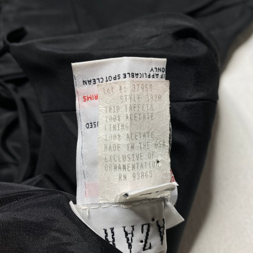 Lazaro Dress sz 12 Black Fit & Flare Spaghetti Strap Lined Vintage New - Picture 14 of 18