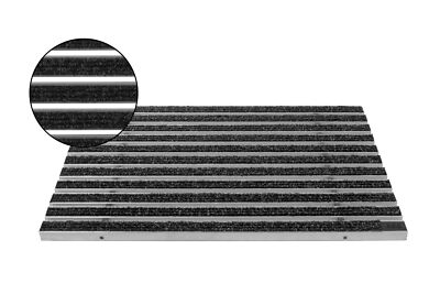 ACO 60x40cm Schuhabstreifer Rips anthrazit ALU Fußmatte Türmatte Eingangsmatte