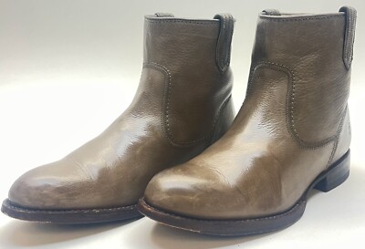 Mens Frye Ankle Boots Pull On Cowboy Western Size 9.5 B Made  display picture 1