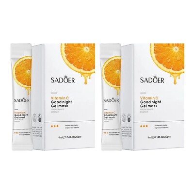 2 box SADOER (EXP 04/2027) Vitamin C Good Night Gel Mask Orange Essence 4ml/20ps