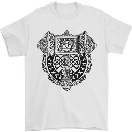 Camiseta De Hombre Mjolnir Thor Martillo Vikingo 100% Algodón - Picture 18 of 96