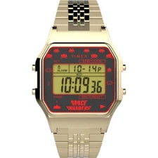 Timex Men's Stainless Steel Timex 80 Space Invaders Digital Watch TW2V30100