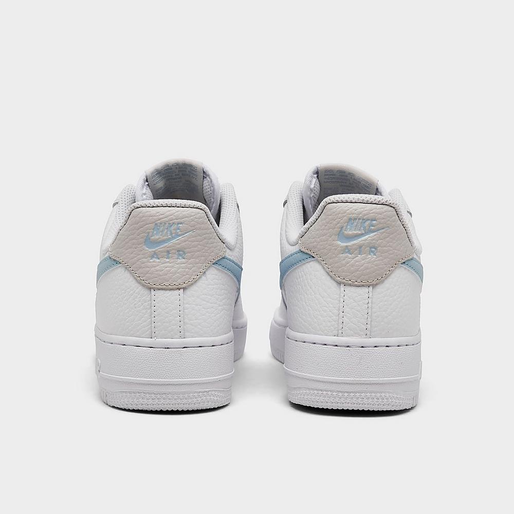 NIKE AIR FORCE 1 '07 CASUAL SHOES WHITE/LIGHT BLUE/BONE