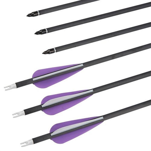 Archery 31" Carbon Arrows Hunting Arrows Spine 350 Hunting Broadheads Target - Picture 20 of 27
