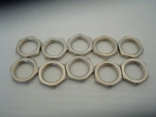 (10) 13/16-24 PANEL HEX NUT 13/16" WRENCH SIZE, 24 THREAD PITCH ZINC PLATED NNB