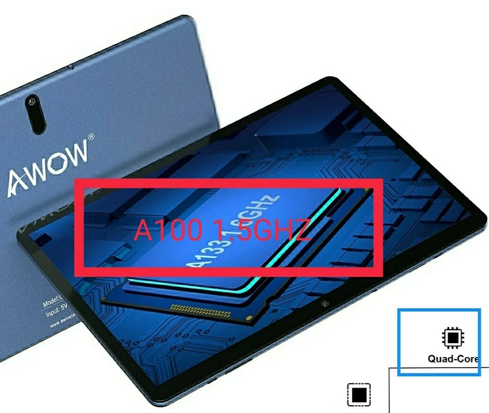 Android 10 Tablet, AWOW 10 Inch Tablet, 2GB RAM, 32GB Storage, 600x1024 1.5GHZ - Image 2 of 2