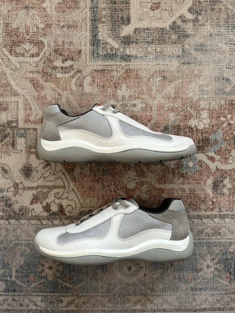 Prada Americas Cup Sneakers Original White Size US 8.5, UK 7.5 | eBay
