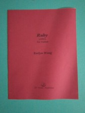 Evelyn Wong Ruby For Classical Guitar Rare Vintage Sheet Music