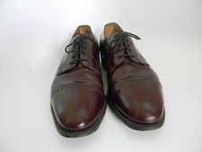Johnston Murphy Handcrafted Mens Lace-up Burgundy Cap Toe Oxfords Size 11D 987