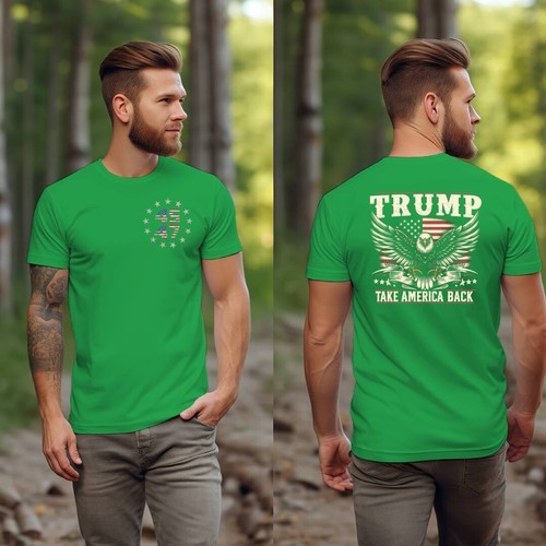 Trump 2024 Take America MAGA 45 47 Missed Me Never Surrender Legend Flag T-Shirt - Picture 11 of 23