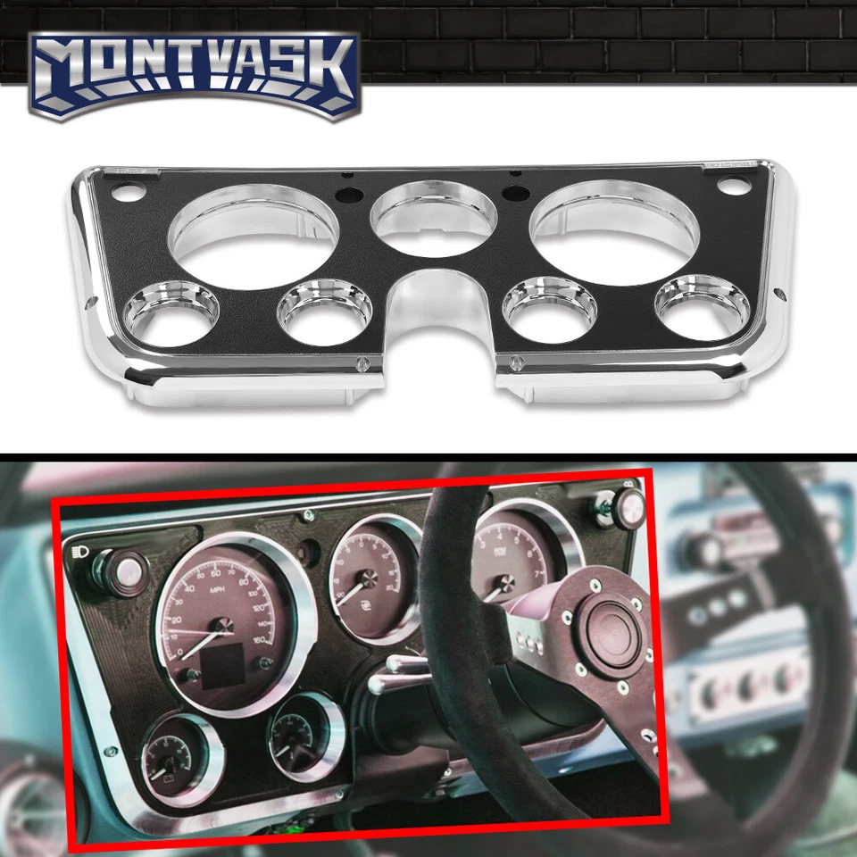 Instrument Panel Dash Bezel w/ 7 Hole Fit For 1967-1972 Chevrolet GMC C10 Truck - Image 3 of 4