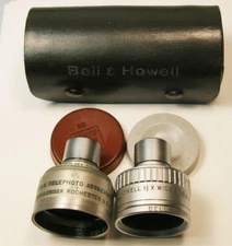 Bell & Howell 1 ½ X wide Angle & Wollensak 2 1/2X Telephoto Attachment Lens 