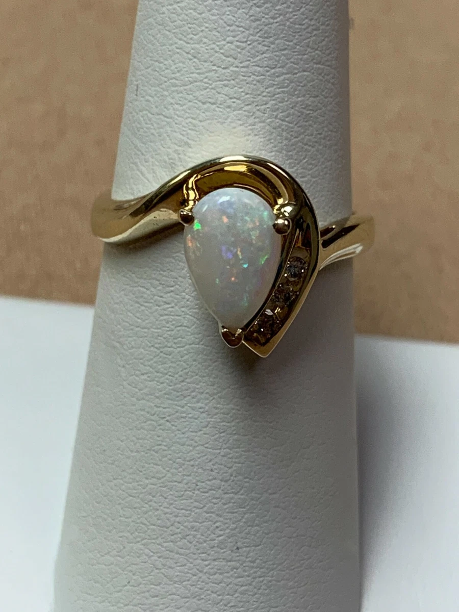 Vintage 10k gold opal ring deals
