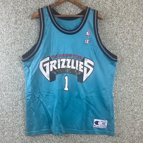 Champions Vancouver Grizzlies Blank #1 Made USA 48 Trikot Vintage 90’s - Bild 1 von 8