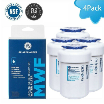 #ad Pack of 4 GE MWF brand new packaging sealed GWF 46 9991refrigerator water filter $47.99