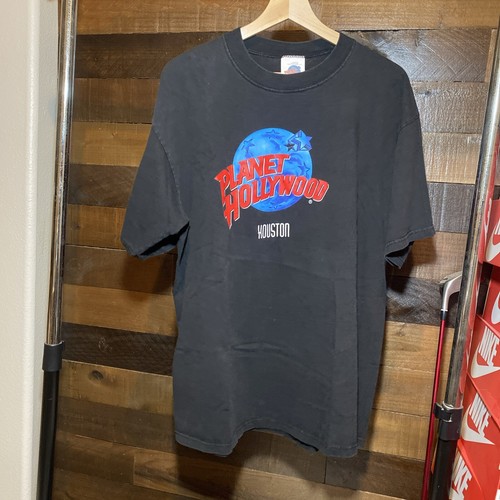 Camiseta grande vintage Planet Houston 1991 hecha en EE. UU. negra como nueva - Imagen 3 de 7