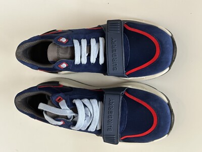 NIB Burberry Ramsey Men\'s Oceanic Blue Sneakers 11 US (44 Eu) 8045534 Italy NIB Burberry Ramsey Men main image 3