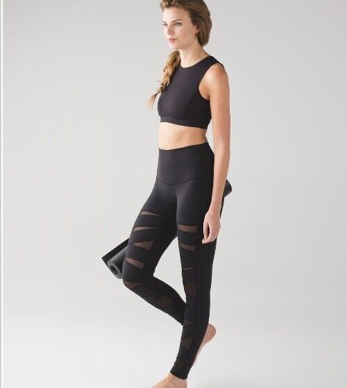 Lululemon black cinched leg maternity leggings 6