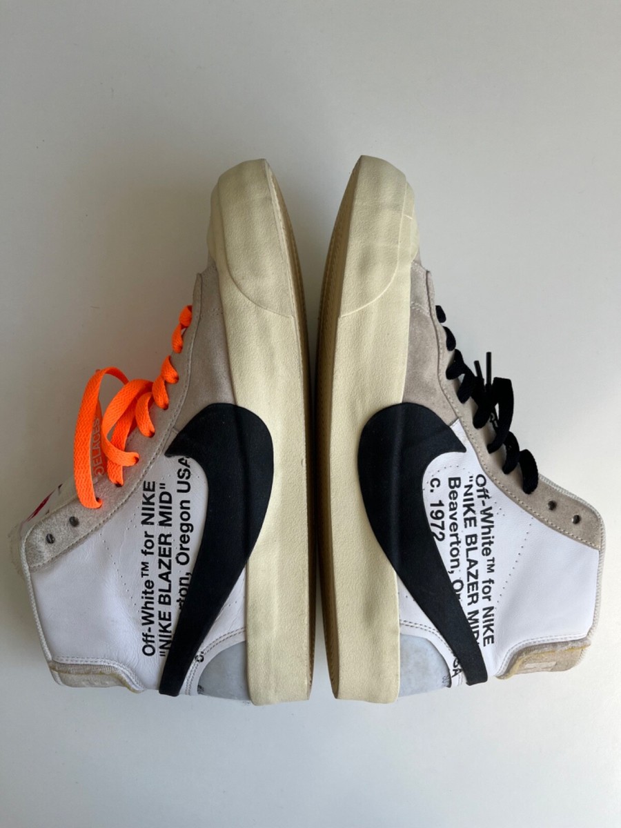 Off White x Nike Blazer Mid The Ten - Size 9 - AA3832 100 | eBay