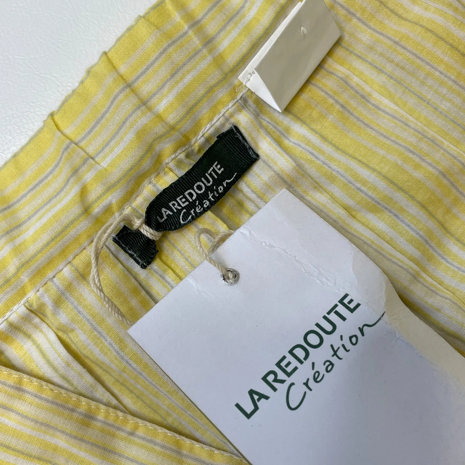 Top La Redoute Creation NUEVO US 6 Sin Mangas Amarillo Rayas Algodón Francia Foto 4 de 4