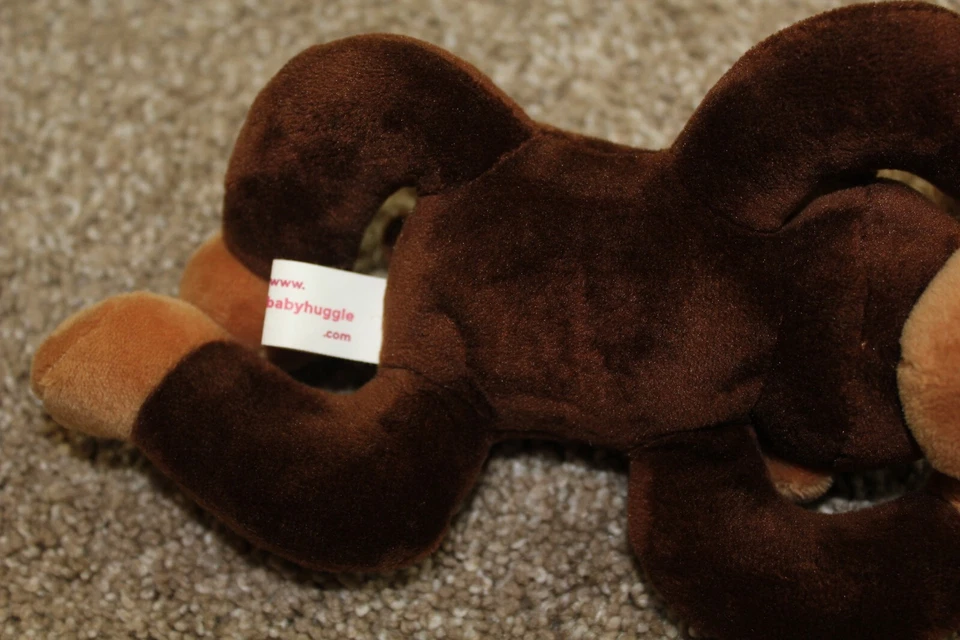 Babyhuggle Baby Huggle Monkey Pacifier Binky Clip Plush for Infant Boys Brown 8" - Image 4 of 4