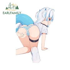 EARLFAMILY 5.1" Gawr Gura Waifu Anime Car Decal Alluring Sexy Ass Hentai Sticker