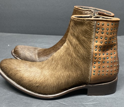 Marco Deli Men’s Boots EU 42 USA 9 Brown Zip Ankle Boots - Picture 10 of 23