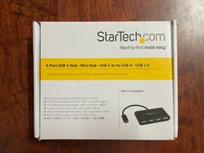 StarTech.com 4 Port USB C Hub - Mini Hub - USB-C to 4x USB-A - USB 2.0 Hub - USB