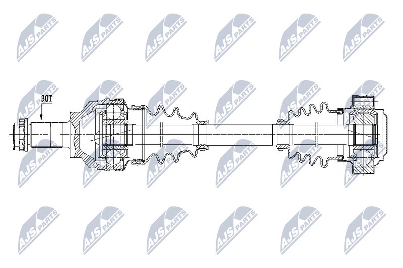 Arbre de transmission pour BMW Série 5 et 5er Touring en acier forgé