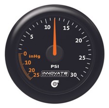 Innovate Mtx Analog 30 Psi Vacuumboost Gauge Kit - Black Faceplate Innovate Mtx Analog 30 Psi Vacuumboost Gauge Kit - Black Faceplate