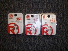 RADIOSHACK 2302226  #364 (lot-of-3) 1.55V  SILVER-OXIDE 9-total BATTERIES 