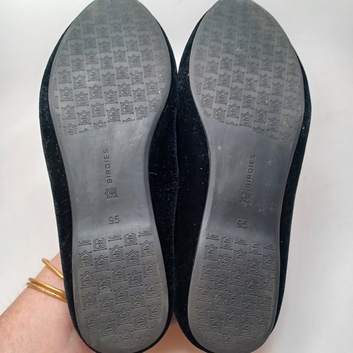 Birdies Flats Black Velvet Heron Loafers Womens US 9.5 Smoking Slippers - Picture 12 of 15