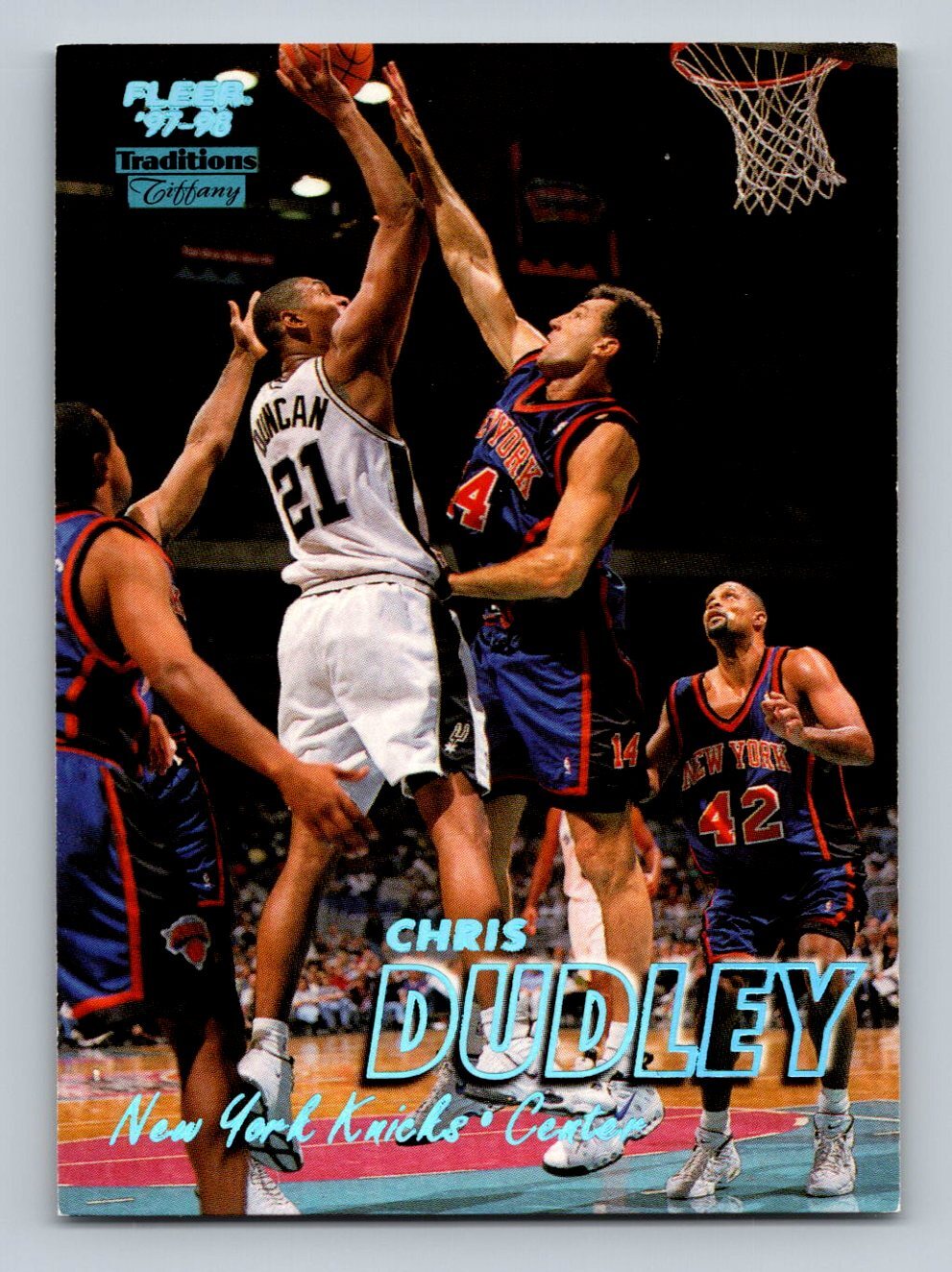 1997-98 Fleer 339 Chris Dudley New York Knicks Traditions Tiffany