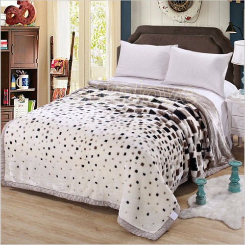 Super Soft Warm Fluffy Blanket Double Layer Mink Blanket Double Bed Linen Thick - Picture 15 of 34