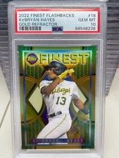 2022 Topps Finest Flashbacks #18 Ke'Bryan Hayes GOLD Refractor psa 10 Gem Mint