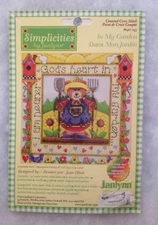 Janlynn Simplicities In My Garden Counted Cross Stich Kit With Mat 6" x 6" NIP