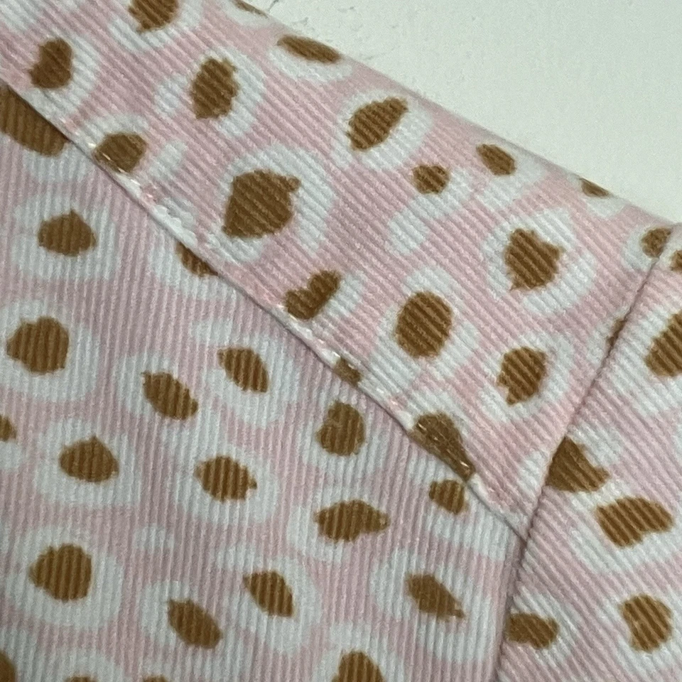 Camisa de pana con estampado animal Foxcroft bolsillo abotonado para mujer talla 8 rosa preppy Foto 3 de 4