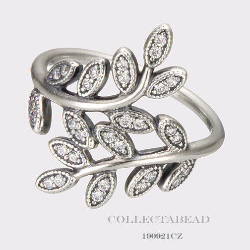 Authentic Pandora Sterling Silver Sparkling Leaves CZ Ring Authentic Pandora Sterling Silver Sparkling Leaves CZ Ring