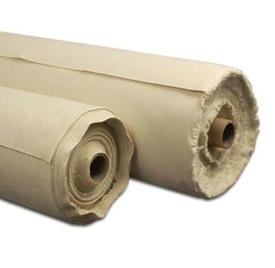 100% Cotton Canvas Natural Artist Duck Fabric 12Oz 340GSM 72