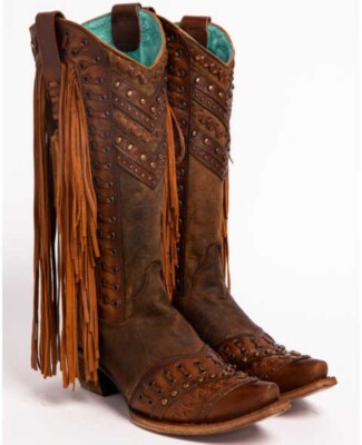 Bottes de Cowgirl à Lacets Avec Imprimé Outillé