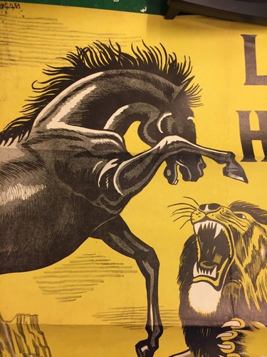 Der Löwe und das Pferd Cochran 1953-54 Vintage Original Dänisches Kino Filmplakat - Bild 9 von 10