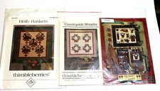 Lot of 3 Christmas Quilt Patterns vintage new old stock