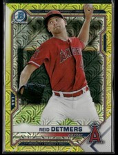 2021 Bowman #BCP-26 Reid Detmers Chrome Prospects Mojo Refractor Yellow #/75