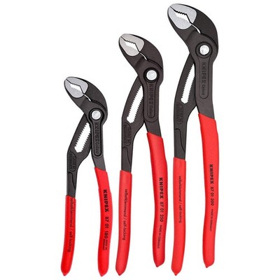 KNIPEX 00 20 06 US1 Water Pump Plier Set,Dipped,3 Pcs 2DYW8